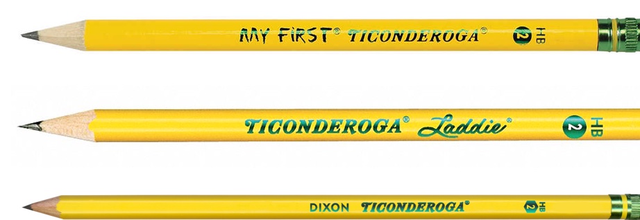 Yellow 13852 - 1 8-Pack TICONDEROGA Tri-Write Triangular Pencils Standard Size Wood-Cased #2 HB Soft 
