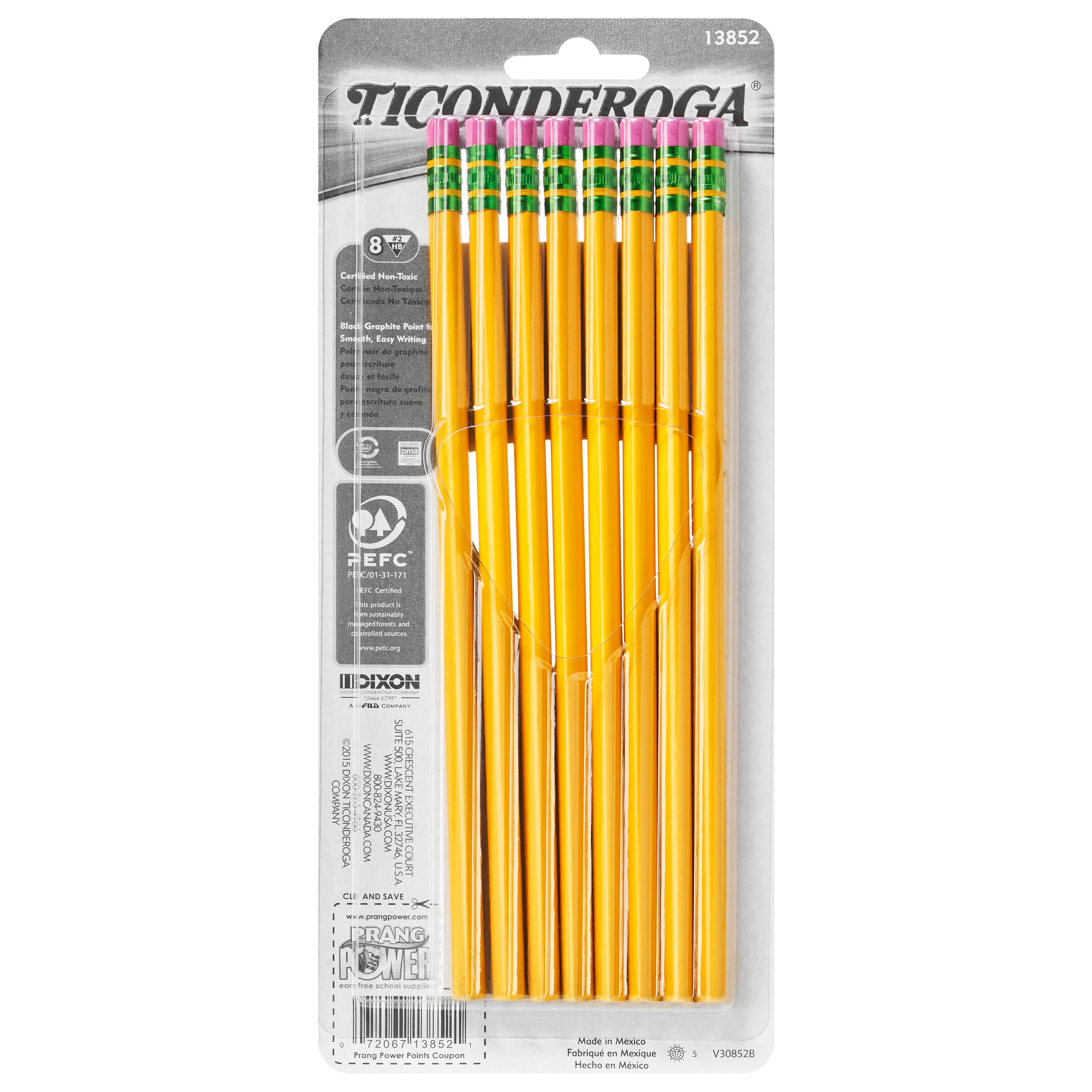 12-Pack Yellow Wood-Cased #2 HB Soft & Tri-Write Triangular Pencils Yellow 36-Pack 13856 Wood-Cased #2 HB Soft 13042 Intermediate Size Triangular Ticonderoga Laddie Tri-Write Pencils 