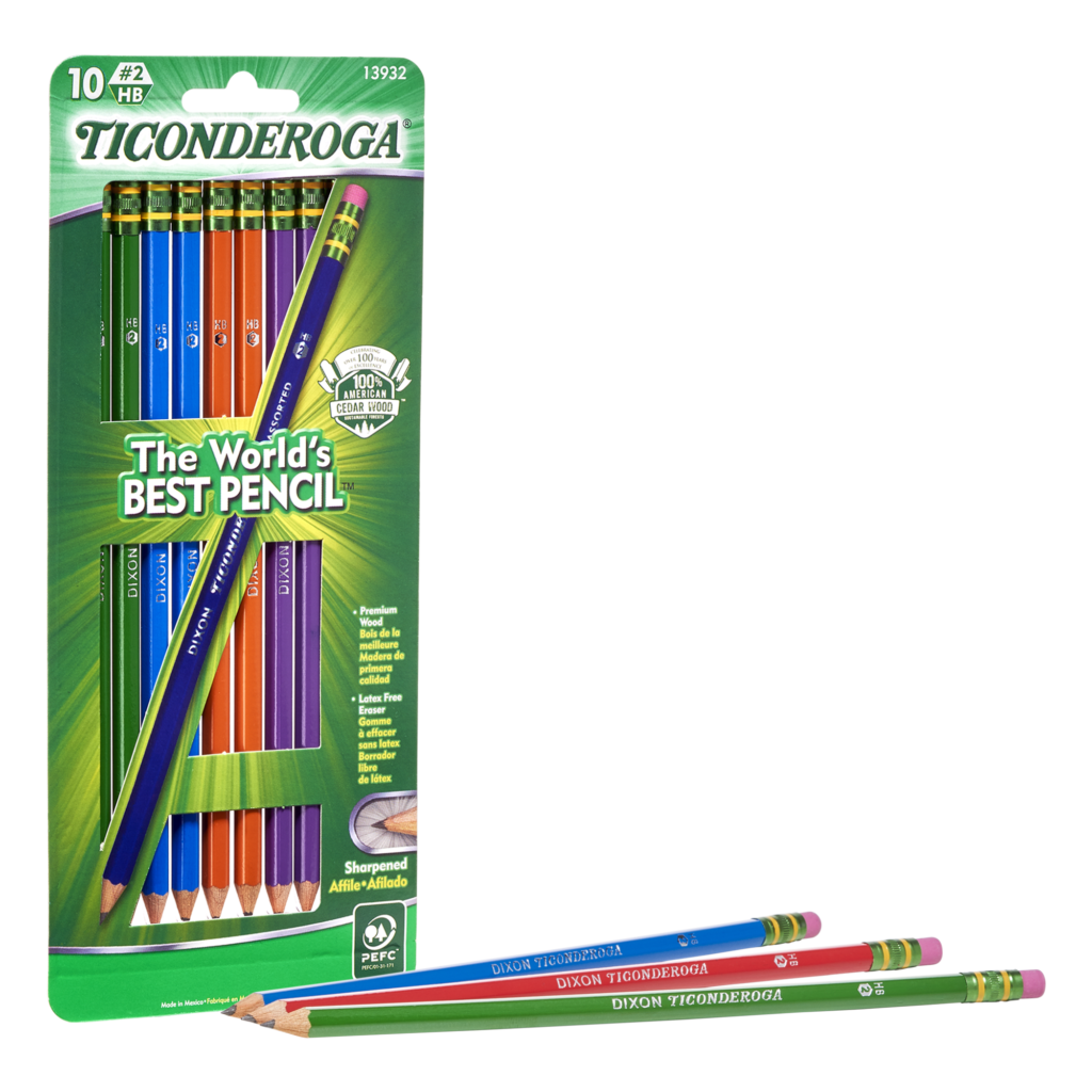 Assorted Color Wood-Cased Pencils By Ticonderoga