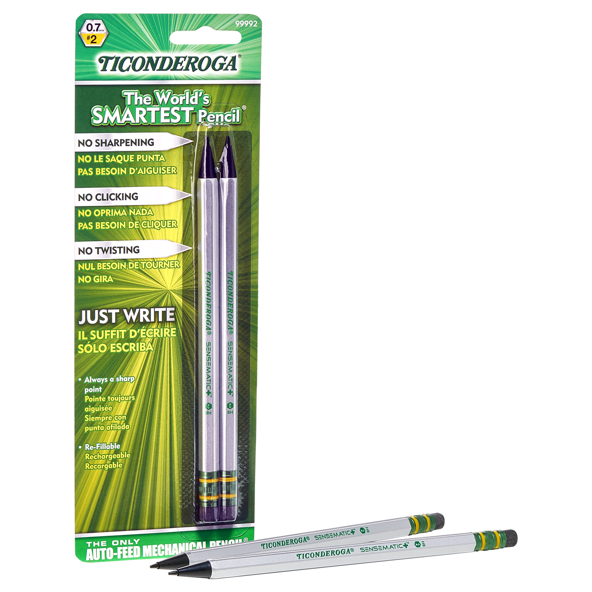 TUL® Mechanical Pencils, 0.7 mm, White Barrels, Pack Of 2 Pencils