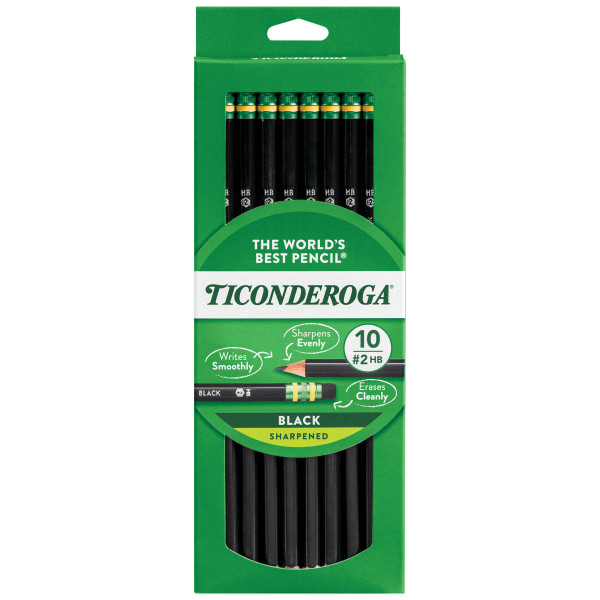 X13915 -TICO Pencils Black - Sharpened 10ct