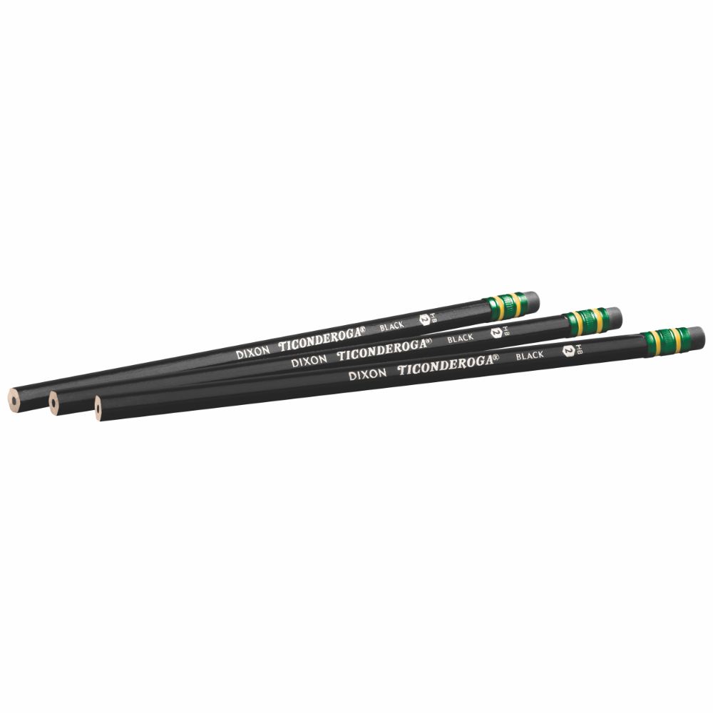 Personalized Matte Black Pencils with Black Wood - 1 Color Imprint
