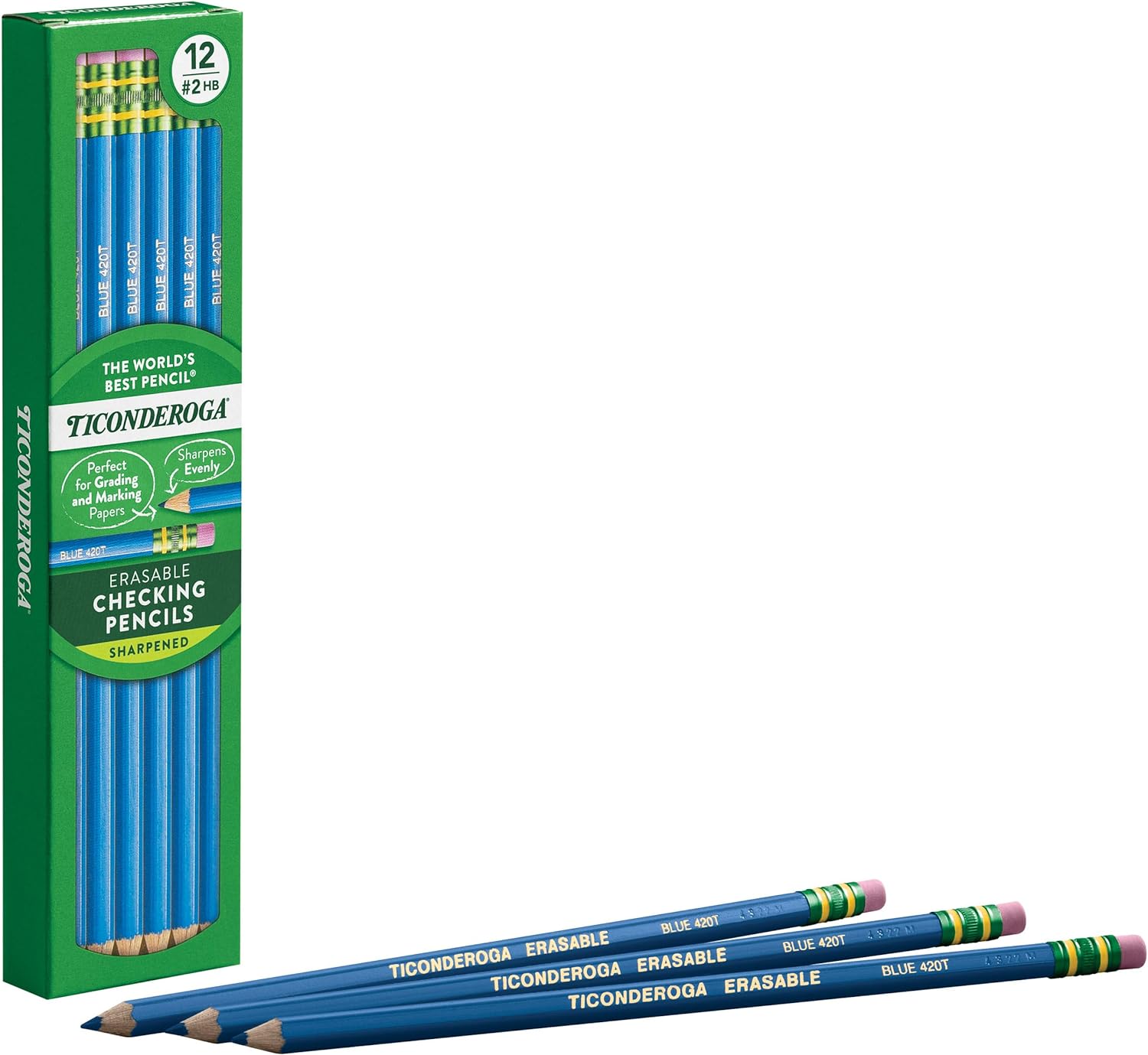Ticonderoga® Large No.2 Pencils with Eraser Pencils Crayons, Markers, Chalk  Arts & Crafts All Categories