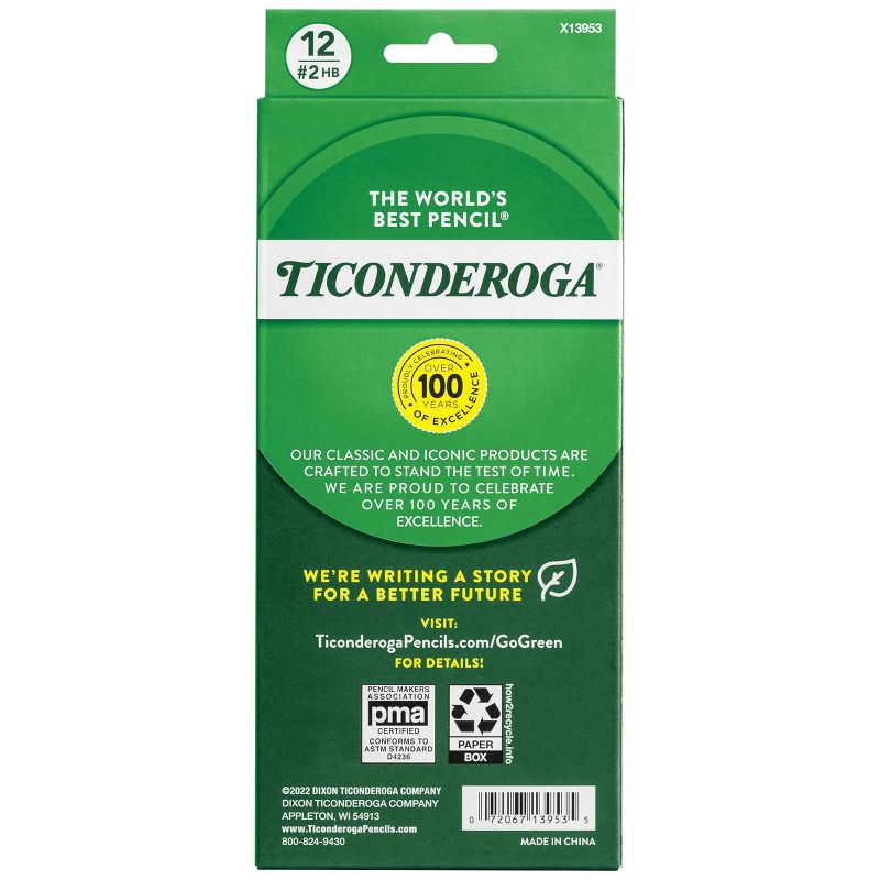 X39001-Ticonderoga -2 Wooden Pencils- 0-7mm- 12ct- 2 of 7