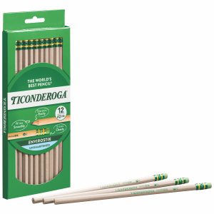 TICONDEROGA Beginner Pencils, Wood-Cased #2 HB Soft, With Eraser,  Yellow